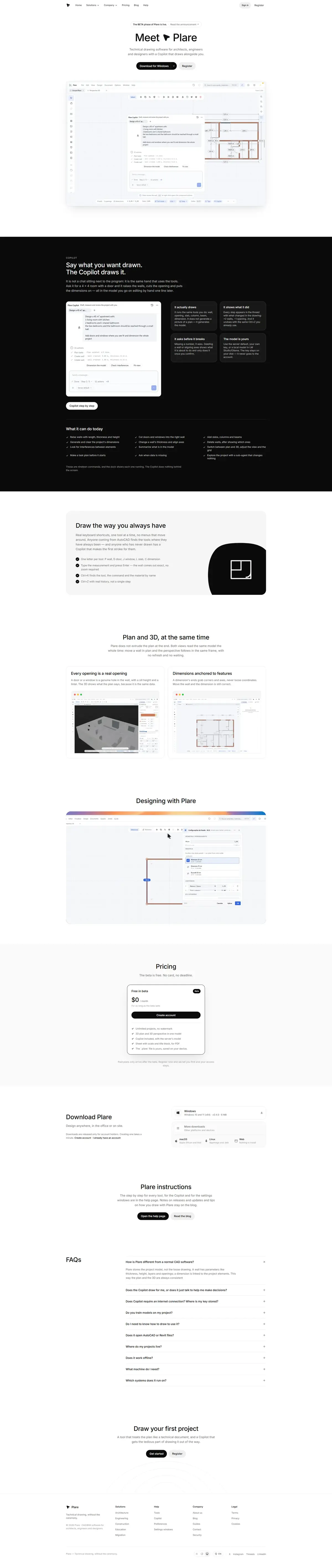 Captura de tela completa do site Plare
